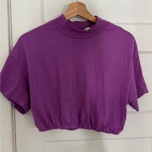 Purple Ali Yoga Crop Top Sz Small